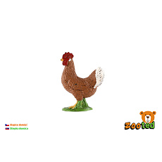Slepice kura domácího zooted plast 4cm 