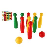 WADER Kuželky plast 24cm 9ks+2 míčky v krabici Wader