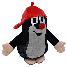 Moravská Ústředna Brno 47902D Krtek plyšový s červenou kšiltovkou 16cm