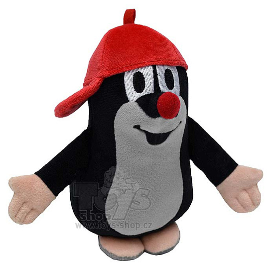 Moravská Ústředna Brno 47902D Krtek plyšový s červenou kšiltovkou 16cm