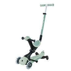 GLOBBER Koloběžka GO UP DELUXE 360° LIGHTS ECOLOGIC  3v1, pistachio