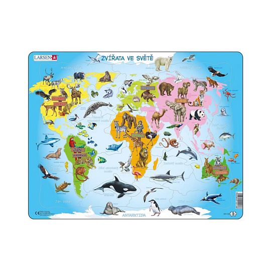 Dino ZVÍŘATA VE SVĚTĚ 28 d. EDU Puzzle Dino ZVÍŘATA VE SVĚTĚ 28 d. EDU Puzzle