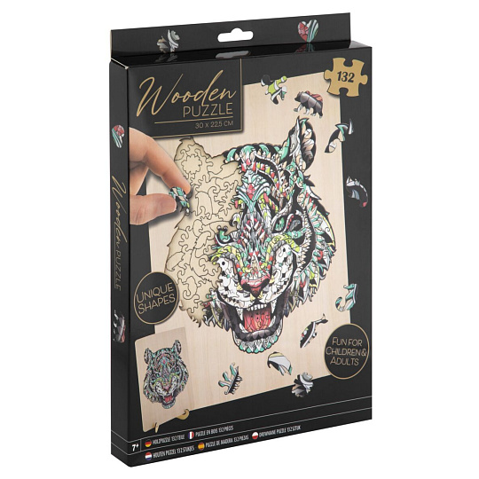 Mac Toys Dřevěné puzzle Tygr - 132ks Mac Toys Dřevěné puzzle Tygr - 132ks