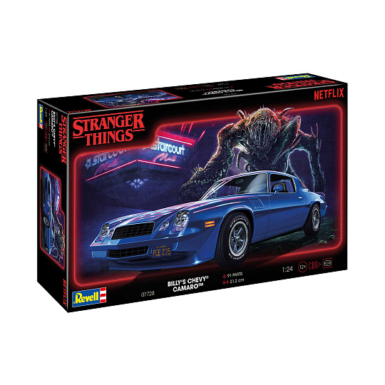 Revell Plastic ModelKit STRANGER THINGS auto 07728 - Chevy Camaro Z/28 (1:25)