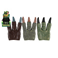 Dinosaurus tlapa/drápy na ruku guma 15x23cm 3 druhy 12ks v boxu karneval