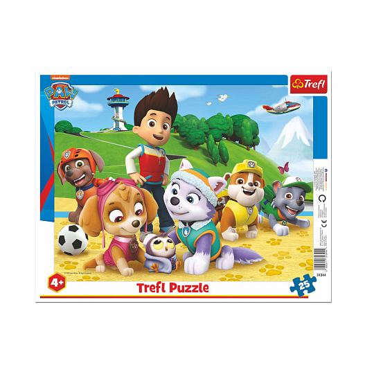 Trefl Puzzle deskové Paw Patrol/Tlapková patrola na stopě 37x29cm 25 dílků ve fólii
