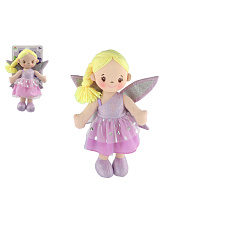 Panenka víla Fialka hadrová/látková 40 cm na kartě v sáčku Panenka víla Fialka hadrová/látková 40 cm na kartě v sáčku