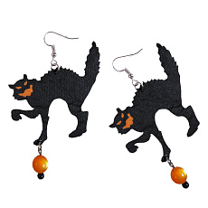 Rappa Náušnice kočky čarodějnice/Halloween