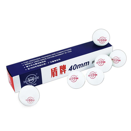 Rappa míček pingpongový Shield 6ks bílé