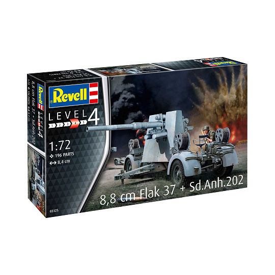 Revell Plastic ModelKit military 03325 - 8,8 cm Flak 37 + Sd.Anh.202 (1:72)