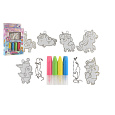 Teddies Kreativní sada vymaluj si svůj přívesek jednorožec v krabici 13x21cm