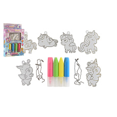 Teddies Kreativní sada vymaluj si svůj přívesek jednorožec v krabici 13x21cm