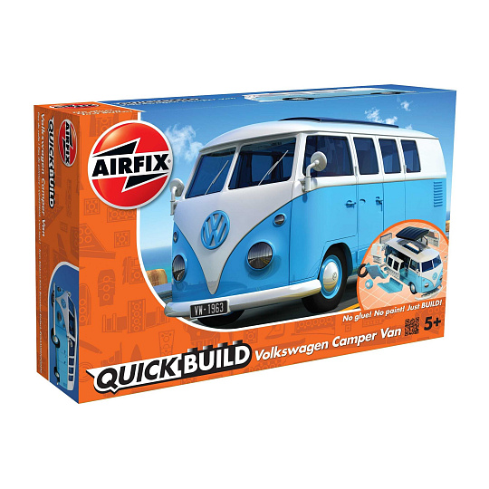 Airfix Quick Build auto J6024 - VW Camper Van - modrá
