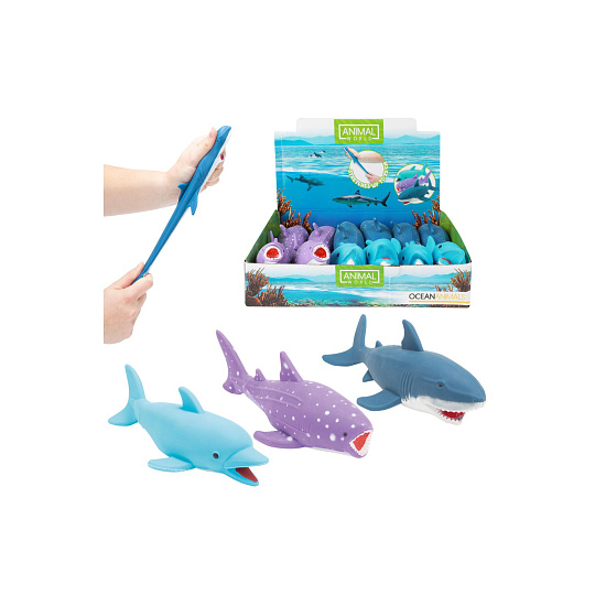 Teddies Zvířátko mořské antistresové mačkací silikon plněné pískem 17-21cm 3 druhy