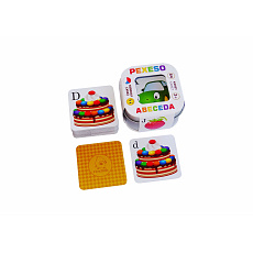 Pexeso Abeceda 64 karet v plechové krabičce 6x6x4cm 9ks v boxu Pexeso Abeceda 64 karet v plechové krabičce 6x6x4cm 9ks v boxu