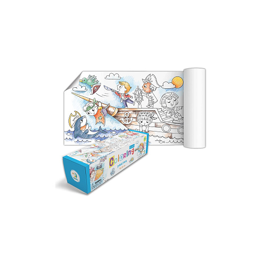 Plakát na vybarvení piráti 70x16cm v krabičce 19x5x5cm Plakát na vybarvení piráti 70x16cm v krabičce 19x5x5cm