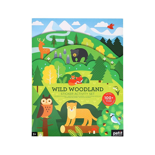 Rappa Petit Collage Znovupoužitelné samolepky se scénou Divoký les