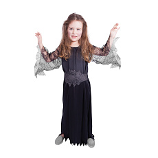 Rappa Dětský kostým černá čarodějnice/Halloween (M)