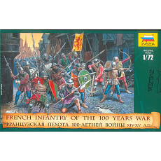 Zvezda Wargames (AoB) figurky 8053 - French Infantry of the 100 Years War (1:72)