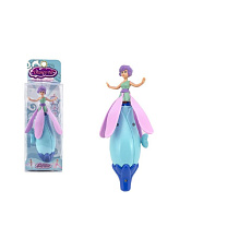 Vystřelovací víla panenka plast 17cm 4 barvy v krabičce 8x24x6cm