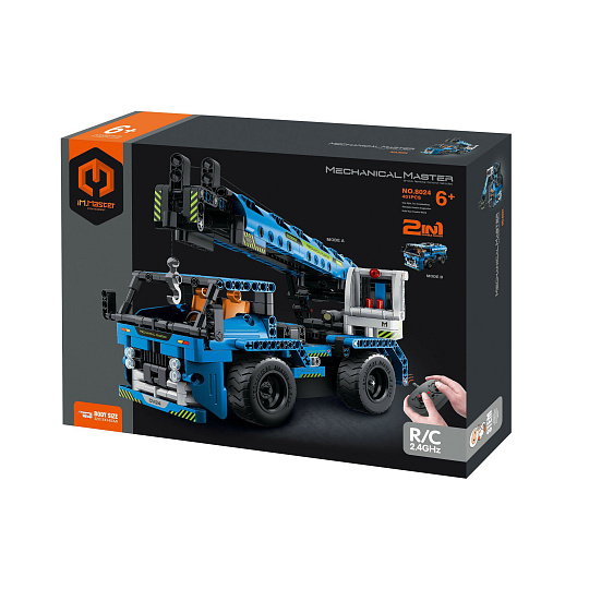 Stavebnice iM.MASTER nákladní auto RC 2v1plast 2,4GHz 401 dílků na baterie v krabici 35x27x7cm