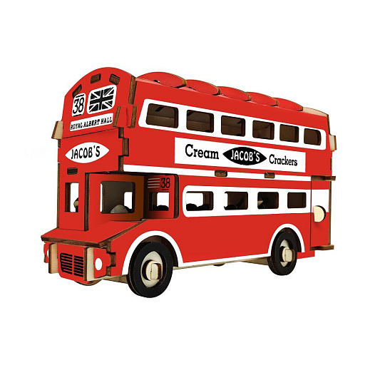 Rappa Woodcraft Dřevěné 3D puzzle Doubledecker