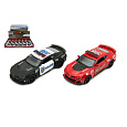 Teddies Auto Kinsmart Chevrolet Camaro policie/hasiči 12cm kov asst 2 barvy na zpětné natažení