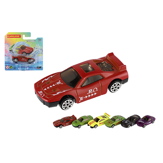 Teddies Auto měnící barvu kov/plast 7cm na volný chod 6 druhů