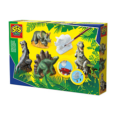 SES Sádrový trojkomplet - dinosauři