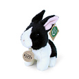 Rappa Plyšový králík bílo-černý sedící 16 cm ECO-FRIENDLY