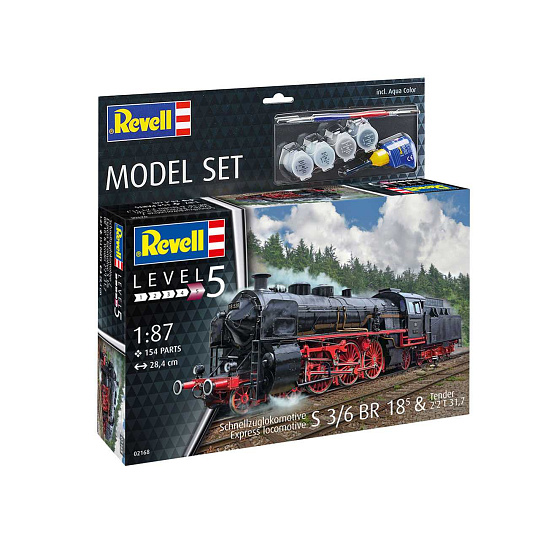Revell ModelSet lokomotiva 62168 - Express Loco S3/6 BR 18(5) with Tender (1:87)