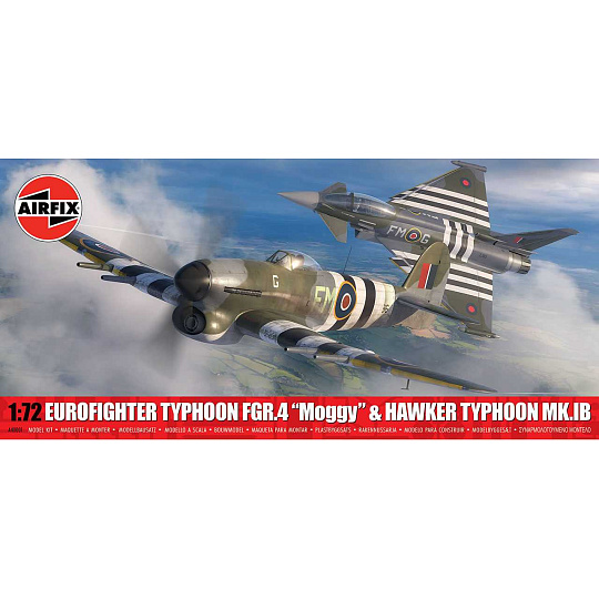 Airfix Classic Kit letadla A40001 - Eurofighter Typhoon FGR.4 (FMOG) + Hawker Typhoon Mk.Ib (Twin Pack) (1:72)