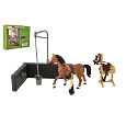 Sada farma kůň s doplňky plast v krabici 30x24x6cm