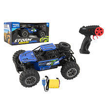 Auto RC buggy terénní modré 22cm plast 2,4GHz na baterie + dobíjecí pack v krabici 32x16x18cm Auto RC buggy terénní modré 22cm plast 2,4GHz na baterie + dobíjecí pack v krabici 32x16x18cm