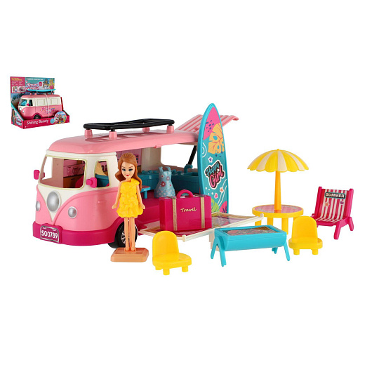 Auto obytné s doplňky v krabici