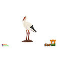 Čáp bílý zooted plast 9cm 