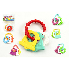 Profibaby Kousátko tvary plast 8cm asst 4 barvy v sáčku 0m+