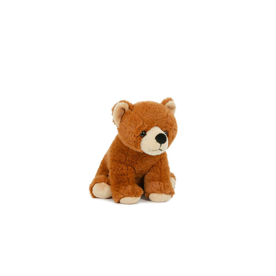 Teddies Medvěd hnědý sedící plyšový 13x19cm plněný kuličkami 0m+