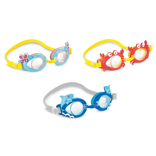 Intex Plavecké brýle dětské zvířátko 16cm 3 druhy na kartě 3-8 let Intex Plavecké brýle dětské zvířátko 16cm 3 druhy na kartě 3-8 let