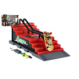 Teddies Skatepark - skateboard prstový šroubovací s rampou plast 8cm s doplňky mix druhů v krabici 28x18cm