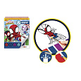 Blok omalovánky Spidey s vodovými barvami a štětcem 