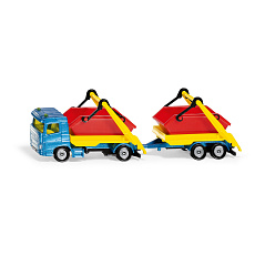 SIKU Blister 1695 - nákladní auto s korbou a vlekem