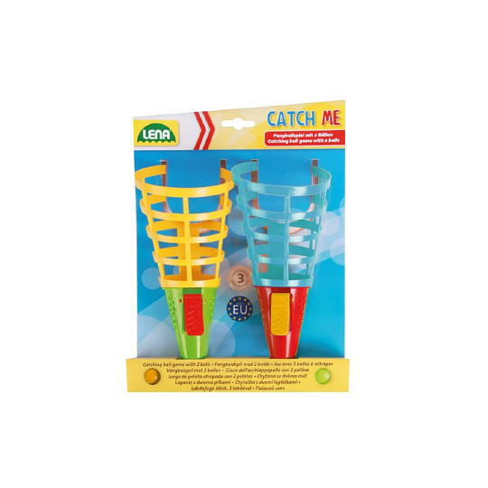 Lena Catch ball 2 hry se 2 míčky plast 19cm na kartě
