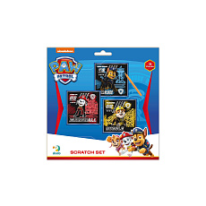 Škrabací obrázek 3ks barevný Tlapková patrola/Paw Patrol 20x20cm na kartě