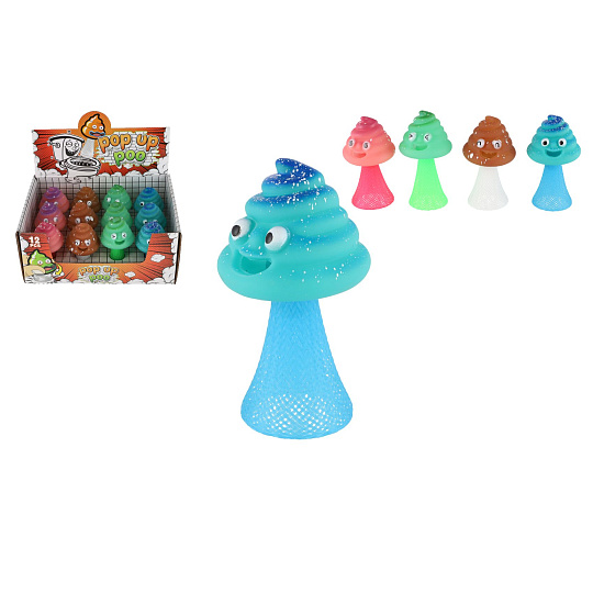 Teddies Hip Hop hovínko vyskakující plast 9cm 4 barvy Teddies Hip Hop hovínko vyskakující plast 9cm 4 barvy