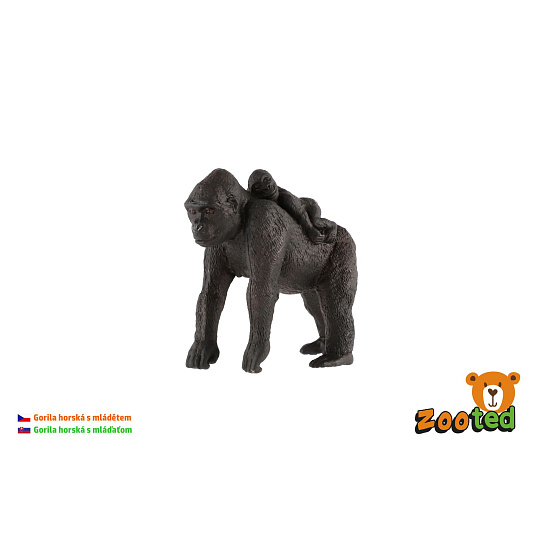 ZOOted Gorila horská s mládětem zooted plast 9cm