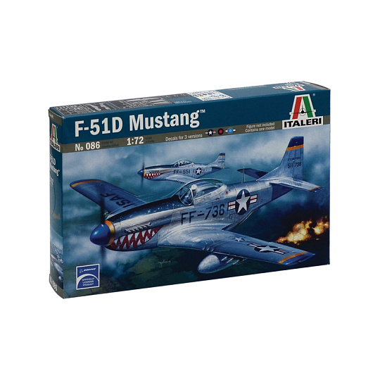 Italeri Model Kit letadlo 0086 - F-51D MUSTANG (1:72)
