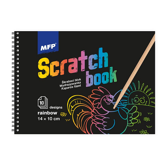 MFP Rappa Škrabací obrázek blok 14x10cm 10l mix/duha