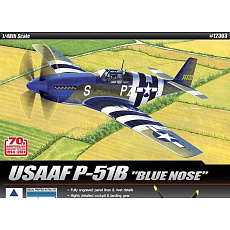 Academy Model Kit letadlo 12303 - USAF P-51 B "70th NORMANDY INVASION (1:48)
