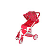 Teddies Kočárek pro panenky sportovní se stříškou látka 58x35x70cm v krabici 33x48x16cm